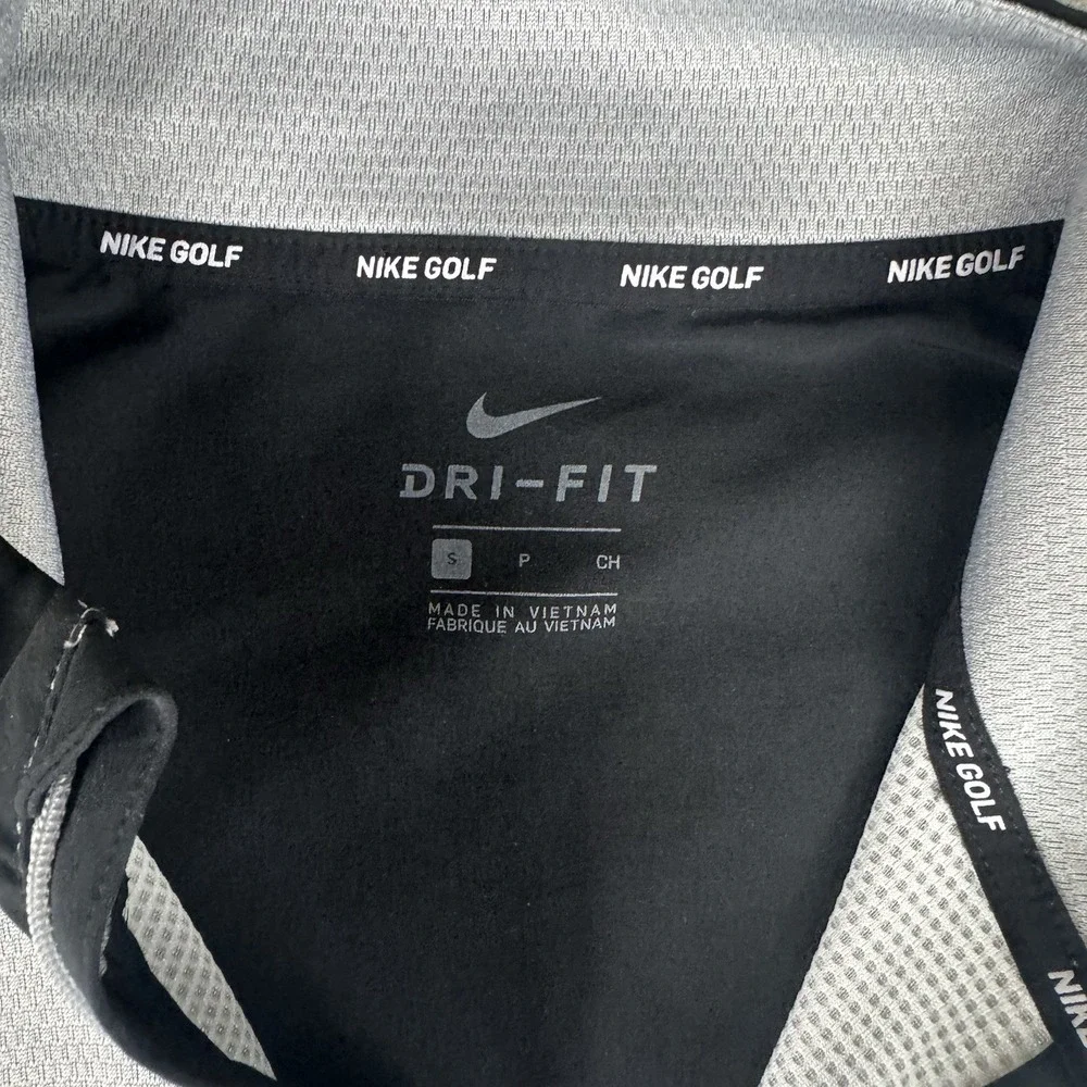 Nike Golf‎ Dri-FIT Quarter Zip Pullover Mens Small Grey Black AH5548-012